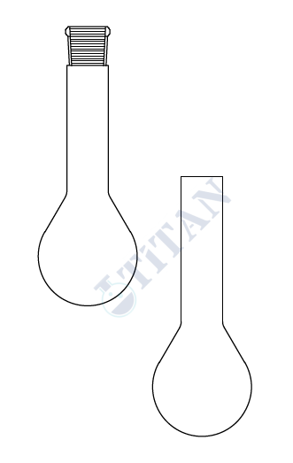 ÇALIŞKAN - LG006.16.0500  - Kjeldahl balonu, Şilifsiz 500 ml Hacim