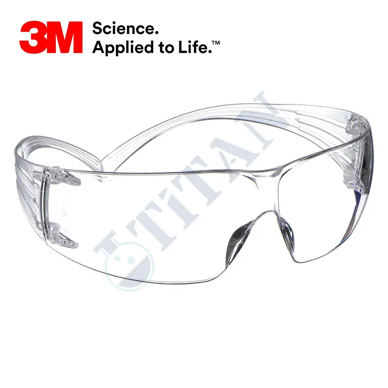 3M™ SecureFit™ - 200 Laboratuvar Gözlüğü Beyaz Çerçeve, Çizilmeye Dayanıklı, Buğu Önleyici, Şeffaf AS/AF Lens (SF201AF)