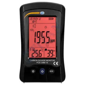 PCE - CMM 10 Karbondioksit, Sıcaklık Ve Nem Ölçer  400... 5000 Ppm / 10.0... 50.0 °C / 0... 99 % Rh