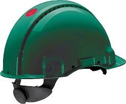 3M™ G3000NUV-GP - Madenci Bareti, Uvicator, Mandallı, Havalandırmalı, Plastik Ter Bantlı, Yeşil Renk