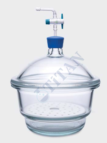 ISOLAB - 039.02.250 desikatör - cam - vakum musluklu - çap 250 mm (1 adet / paket)