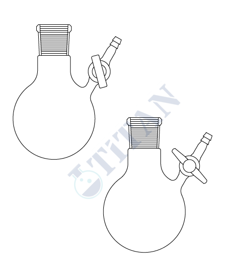 ÇALIŞKAN - LG007.01.1404 - Azot (Schlenk) balonu , Cam Musluklu 250  ml Hacim, NS : 14,5/23
