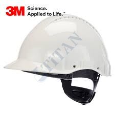 3M™ G3000NUV-VI - Madenci Bareti, Uvicator, Mandallı, Havalandırmalı, Plastik Ter Bantlı, Beyaz Renkli