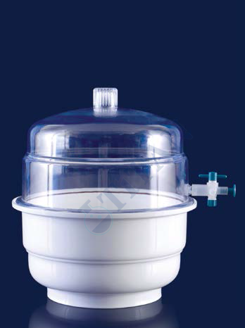 ISOLAB - 039.12.200 desikatör - plastik - vakumlu - superior - 200 mm (1 adet / paket)