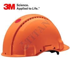 3M™ G3000NUV-OR - Madenci Bareti, Uvicator, Mandallı, Havalandırmalı, Plastik Ter Bantlı, Turuncu Renkli