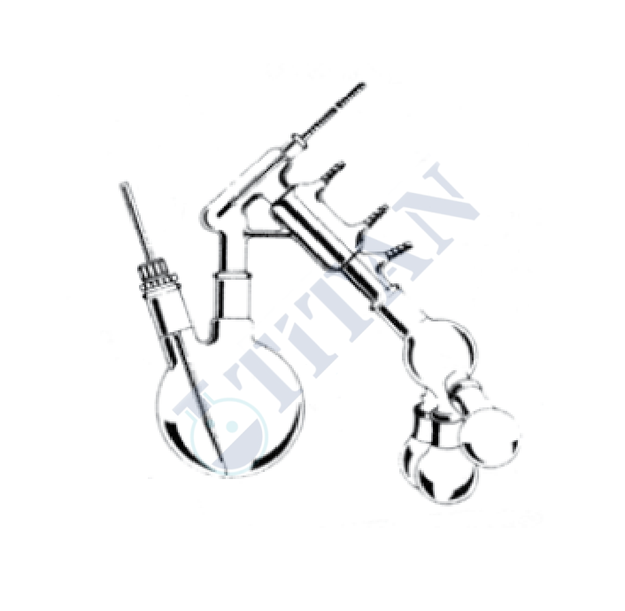 ÇALIŞKAN - LG028.17.0250 - Distilasyon Başlığı, Set Balon 250 ml, iki boyunlu NS : 14.5/23, Balon 3x25 ml NS : 14.5/23