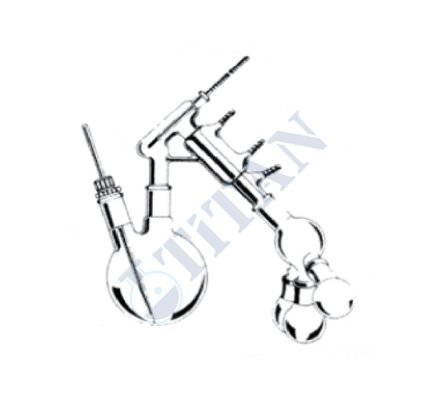 ÇALIŞKAN - LG028.17.0250 - Distilasyon Başlığı, Set Balon 250 ml, iki boyunlu NS : 14.5/23, Balon 3x25 ml NS : 14.5/23