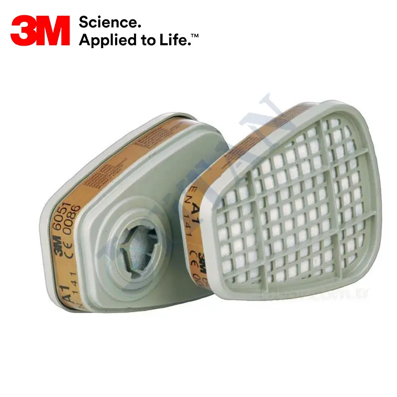 3M™ 6051 - Gaz ve Buhar Filtresi (Bayonet Bağlantılı, A1 Filtreli) - (1 Çift)