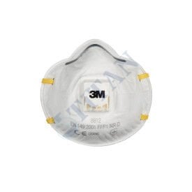 3M™ 8812 - Ventilli Tek Kullanımlık Toz ve Sis Koruma Maskesi - (FFP1 NR D Filtreli) - (10 Adet/Paket)
