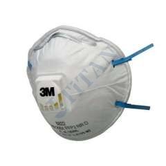 3M™ 8822 - Ventilli Tek Kullanımlık Koruyucu Toz ve Sis Maskesi - (FFP2 NR D Filtreli) - 10 Adet/Paket