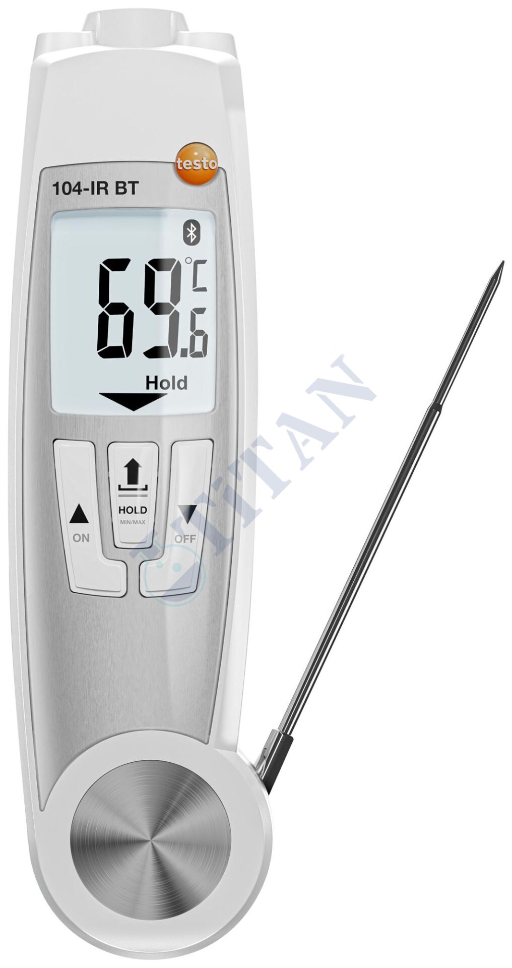 TESTO - 104 IR BT Smart Saplama Tip ve IR Termometre HACCP IP65 Katlanabilir Infrared: -30… +250 °C Prob: -50… +250 °C