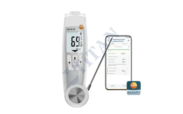 TESTO - 270 BT + 104-IR BT Kızartma Yağı Kalite ve Sıcaklık Ölçüm Seti HACCP, NSF %0.0... %40.0 TPM / -40… +200 °C