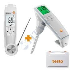 TESTO - 270 BT + 104-IR BT Kızartma Yağı Kalite ve Sıcaklık Ölçüm Seti HACCP, NSF %0.0... %40.0 TPM / -40… +200 °C