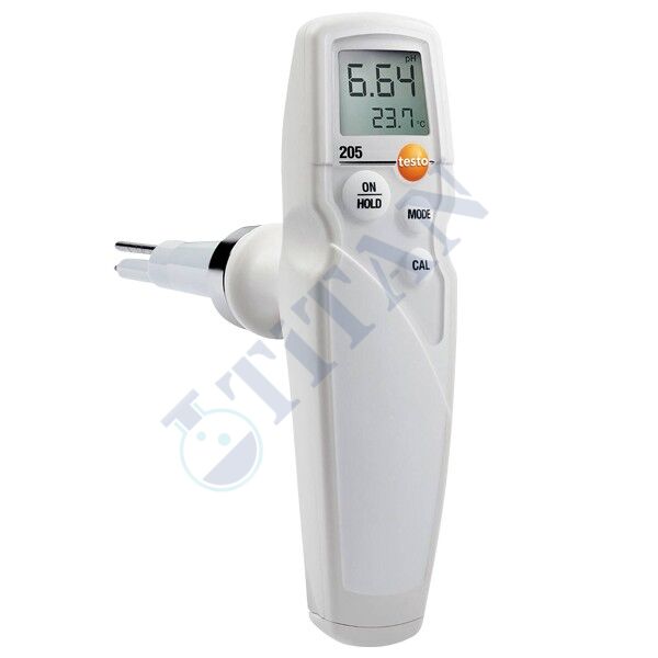 TESTO - 205 Kıvamlı ve Yarı Katı Maddeler için pH ve Sıcaklık Ölçer 0… 14 pH / 0,01 pH | 0… +60 °C / 0,1 °C