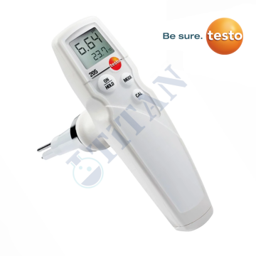 TESTO - 205 Kıvamlı ve Yarı Katı Maddeler için pH ve Sıcaklık Ölçer 0… 14 pH / 0,01 pH | 0… +60 °C / 0,1 °C