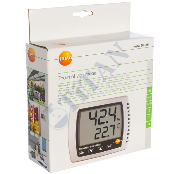 TESTO - 608-H1 Sıcaklık ve Nem Ölçer 0... +50 °C / 10... 95% RH