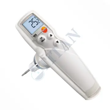 TESTO - 105 Saplama Tip Termometre HACCP Su Geçirmez -50… +275 °C Burgulu Ölçüm Ucu ile