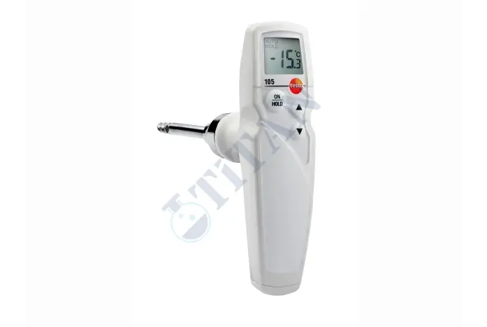 TESTO - 105 Saplama Tip Termometre HACCP Su Geçirmez -50… +275 °C Burgulu Ölçüm Ucu ile