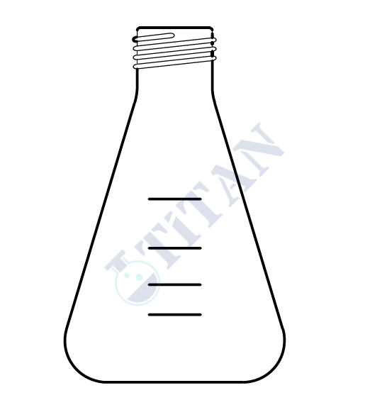 ÇALIŞKAN - LG009.06.0100 - Erlen, Vidalı kapaklı 100 ml Hacim,  Vida Ölçüsü 25 GL