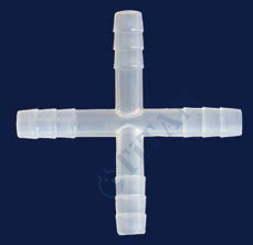 ISOLAB - 052.25.010 hortum bağlantı parçası - X form - 10 mm çap (1 adet / paket)