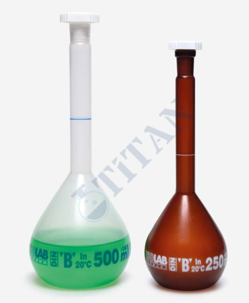 ISOLAB - 014.13.250 balon joje - P.P - amber - B kalite - beyaz skala - 250 ml - NS 14/23 (1 adet / paket)