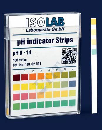 ISOLAB - 101.02.003 pH indikatörü - 0,0 - 14,0 pH - M&N (100 çubuk / paket)