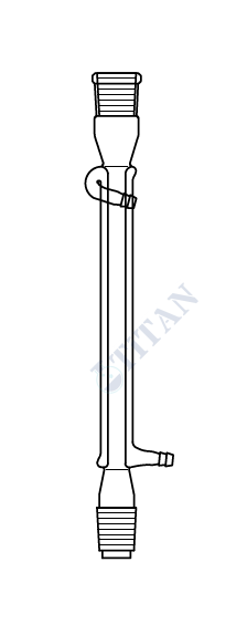 ÇALIŞKAN - LG013.01.4029  - Düz (Liebig) soğutucu, Çift Şilifli NS : 29/32 , Ceket Boyu 400 mm