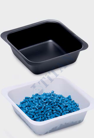 ISOLAB - 037.09.250 tartım kabı - P.S - kare form - beyaz - 250 ml (100 adet / paket)