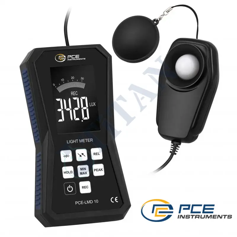 PCE - LMD 10 Işık Şiddeti Ölçüm Cihazı 1000... 400.000 Lux / 0.0... 999.9 Lux / 1000... 400.000.fc / 100... 900 fc / 0.00... 99.00 fc