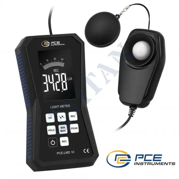 PCE - LMD 10 Işık Şiddeti Ölçüm Cihazı 1000... 400.000 Lux / 0.0... 999.9 Lux / 1000... 400.000.fc / 100... 900 fc / 0.00... 99.00 fc