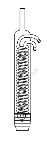 ÇALIŞKAN - LG013.09.4540 - Dimroth soğutucu, İçiçe iki spiralli, tek şilifli  NS :45/40 , Ceket Boyu300 mm