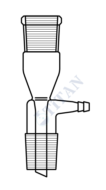 ÇALIŞKAN - LG014.03.2932   - Vakum adaptörü, dik v  NS :29/32