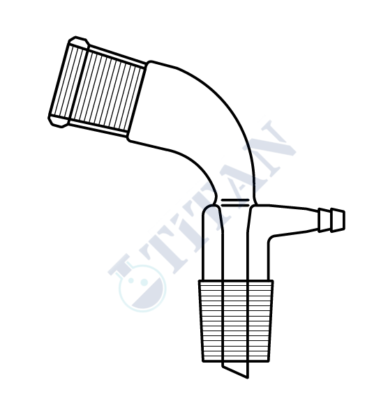 ÇALIŞKAN - LG014.04.2932 (150◦) - Vakum adaptörü, 105 derece açılı  NS : 29/32