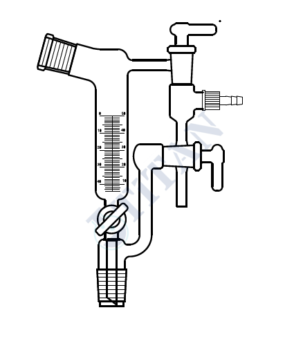 ÇALIŞKAN - LG015.02.1423 - Distilasyon toplama başlığı, 105° 25  Litre Hacim,  NS : 14,5/23