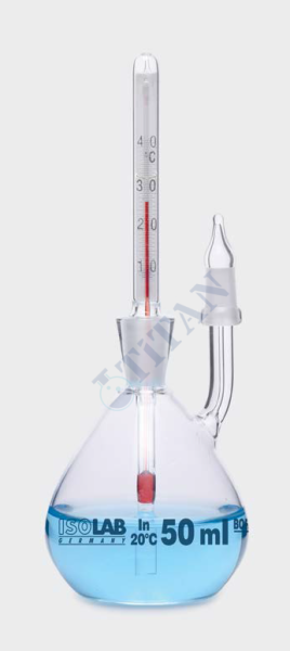 ISOLAB - 023.03.050 piknometre - kalibreli - termometreli - 50 ml (1 adet / paket)
