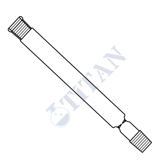 ÇALIŞKAN - LG017.01.1420 - Hempel Kolunu  NS : 14,5/23 ,15 mm Çap, 200 mm Uzunluk