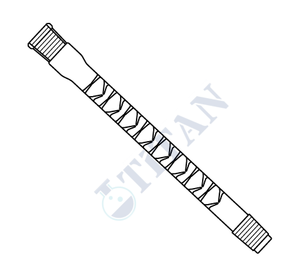 ÇALIŞKAN - LG017.02.0600 - Vigreux kolonu  NS : 29/32 , 26 mm Çap, 600 mm Uzunluk