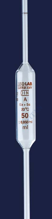 ISOLAB - 021.15.005 pipet - cam - bullu - A kalite - amber skala - 5 ml (10 adet / paket)