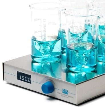 Velp - MULTISTIRRER 6 Bölmeli Dijital Manyetik Karıştırıcı  80... 1500 rpm / 6 x 400 mL